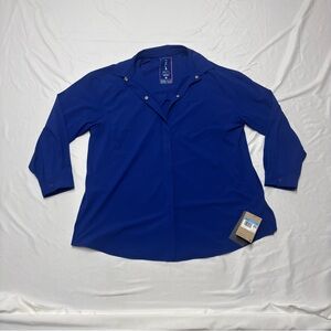 NWT Nike Women’s 24.7 Dri-FIT Snap-Front Top - Royal Blue - Size M